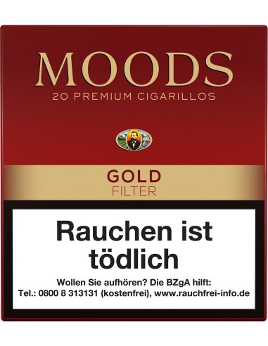 سیگار برگ مودز گلد فیلتر دار (سیگاریلو) Moods Gold Filter - (20 نخ)