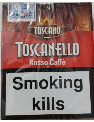 سیگار برگ (سیگارلو) توسکانلو Toscano Toscanello Rosso Coffe (بسته 5 نخی)