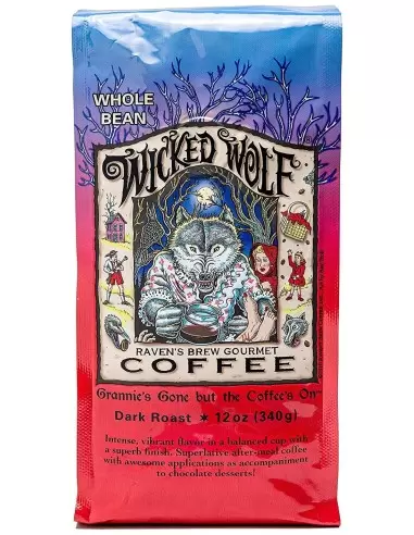 خرید دانه قهوه راونز برو ویکد ولف (گرگ شرور - گرگ بدجنس) Raven's Brew Wicked Wolf 340gr