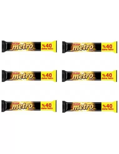 خرید شکلات مترو دوبل الکر (پک 6 عددی) Ulker Metro Double Chocolate