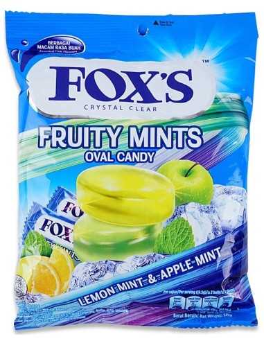 خرید آبنبات نعنا سیب و لیمو فاکس Fox's Crystal Clear Fruity Mints Candy