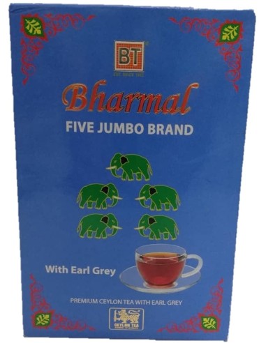 خرید چای سیاه ارل گری(عطری) پنج فیل بارمال Bharmal Five Jumbo Tea