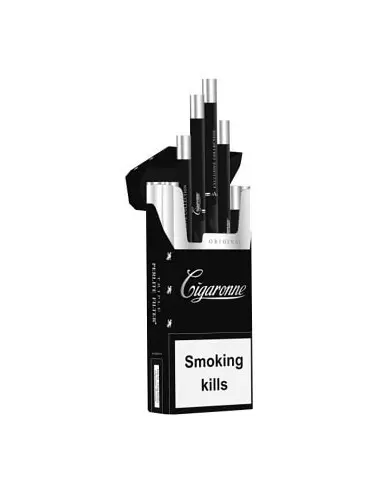 سیگار سیگارون سوپر اسلیم مشکی Cigaronne Super Slims Black - (جعبه 20 نخی)