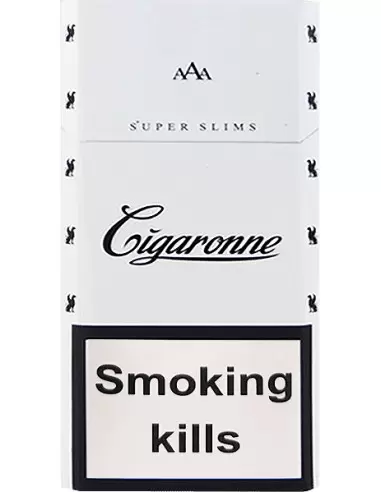 سیگار سیگارون سوپر اسلیم سفید Cigaronne Super Slims White - (جعبه 20 نخی)