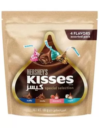 شکلات کیسز اسپشیال سلکشن 4 طعم هرشیز Hershey's Kisses Special Selection Chocolate 100g