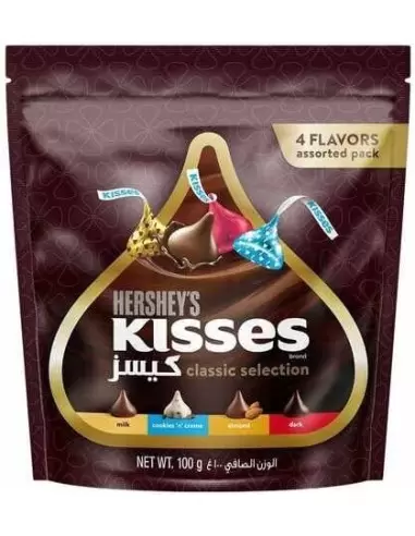 خرید شکلات کیسز کلاسیک سلکشن 4 طعم هرشیز Hershey's Kisses Classic Selection Chocolate 100g