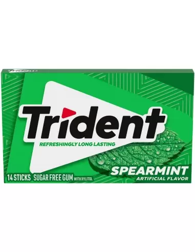 خرید آدامس تریدنت نعنایی اصل 14عددی Trident Spearmint Flavor Gum