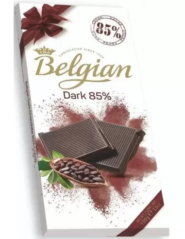 قیمت خرید شکلات تلخ بلژین دارک 100 گرمی Belgian Dark Chocolate 85%