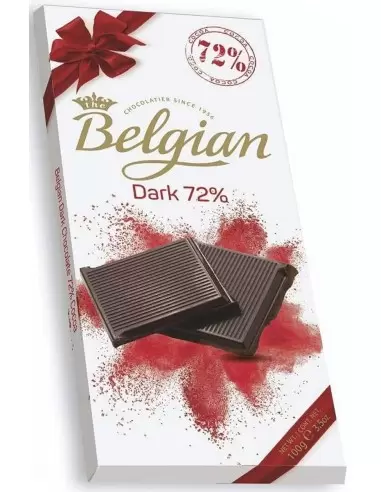 قیمت خرید شکلات تلخ بلژین دارک 100 گرمی Belgian Dark Chocolate 72%