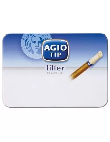 سیگار برگ آجیو آبی اورجینال بدون طعم فیلتر زغالی (سیگاریلو) Agio Tip Original Blue- (50 نخی)