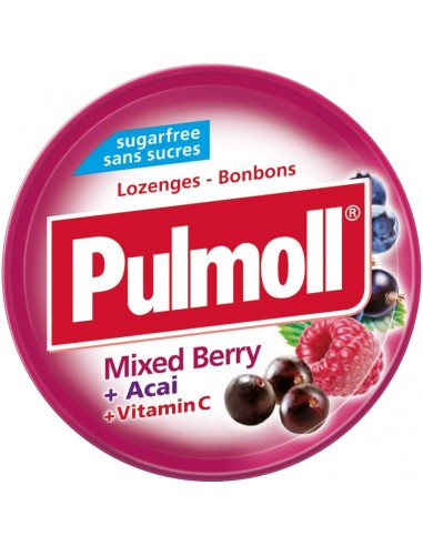 خرید آبنبات بدون شکر پولمول با طعم میکس بری 45 گرمی Pulmoll Mixed Berry Lozeges