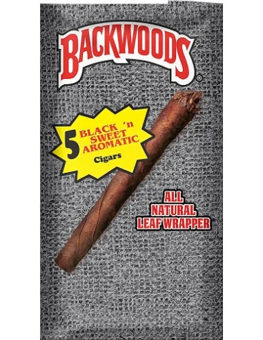 سیگار برگ (سیگاریلو) بک وودز بلک اند سویت مشکی Backwoods Black N' Sweet (بسته 5 نخی)