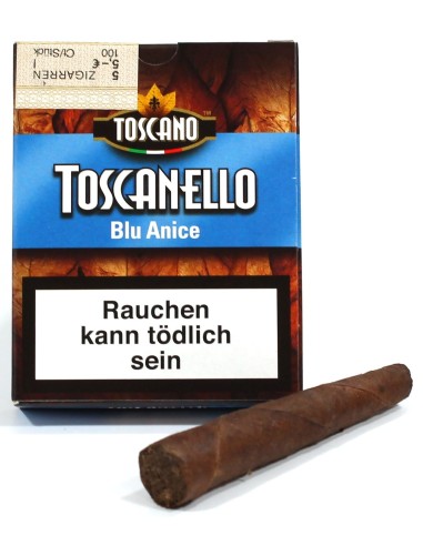 سیگار برگ (سیگارلو) توسکانلو Toscano Toscanello Blu Anice (بسته 5 نخی)